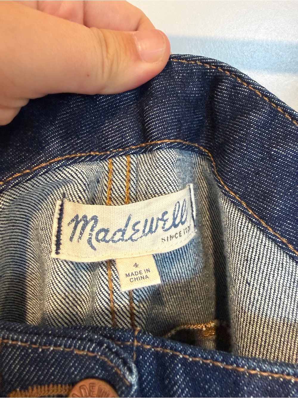 Madewell Denim Mini Dress with Front Buttons - Picture 5 of 9